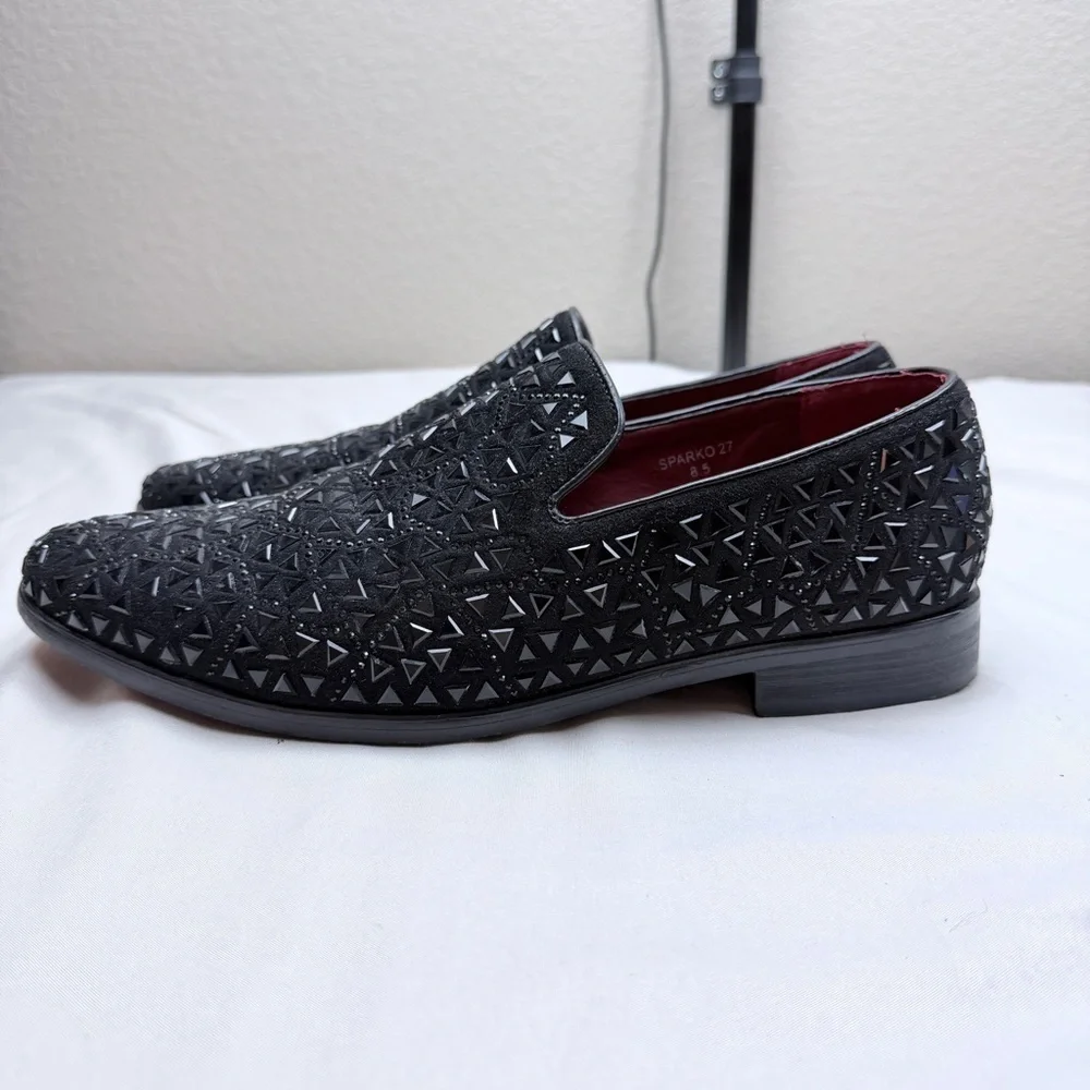 Alberto Fellini men's black formal loafers